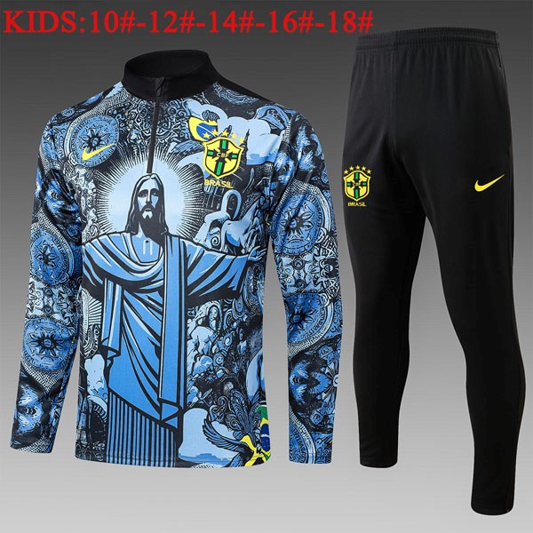 Ninos Sudadera De Training Brasil 2024/25 Azul